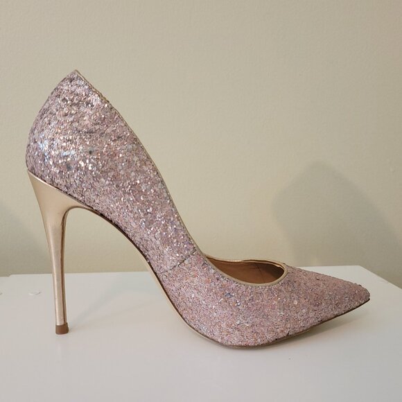 Steve Madden | Daisie Pink Glitter Heel, Size 9 - Picture 12 of 16